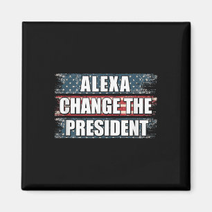 Imán Alexa cambia el presidente Funny Trump