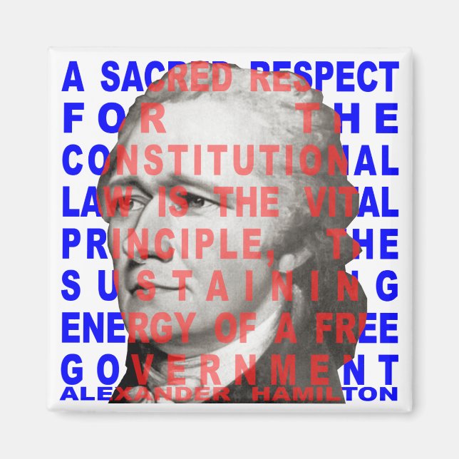 Imán Alexander Hamilton Cita Magnet (Frente)