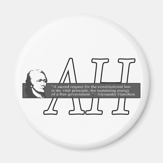 Imán Alexander Hamilton Cita Magnet (Frente)