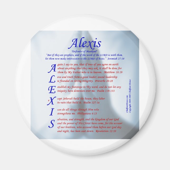 Imán Alexis Acrostic (Frente)