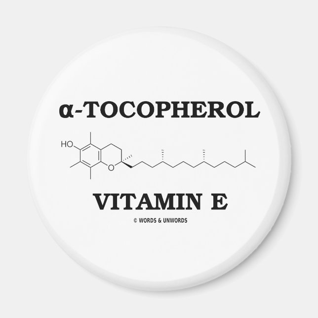 Imán alfa-Tocopherol Vitamina E (Molécula química) (Frente)