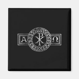 Imán Alfa y Omega Chi y Rho Xp Jesucristo Christi
