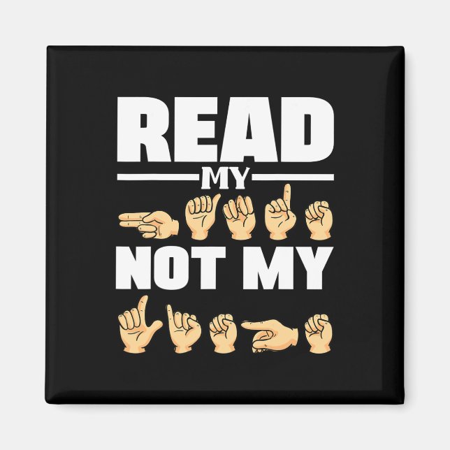 Imán Alfabetización de la Caza en Lenguaje Americano de (Frente)