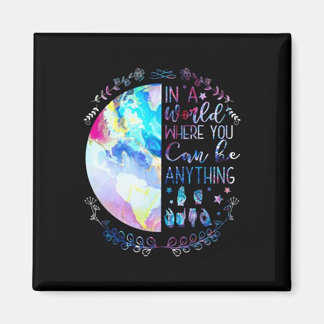 Imán Alfabeto amable Asl Lenguaje de señas americano Co (Frente)