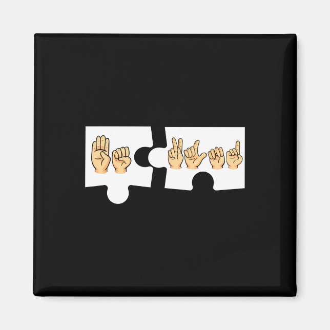 Imán Alfabeto Americano Lenguaje De Canto Asl Profesor  (Frente)