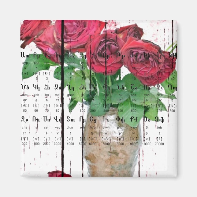 Imán Alfabeto armenio (Frente)