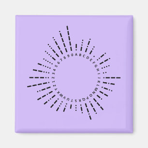 Imán Alfabeto Código Morse – Diseño Tech Morado