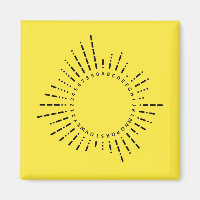 Alfabeto Código Morse – Diseño Técnico Amarillo