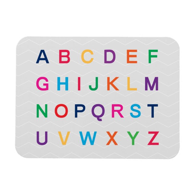 Imán Alfabeto de ABC aprendiendo coloridas letras ABC (Horizontal)