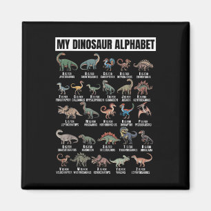 Imán Alfabeto divertido de dinosaurios Abc para niños a