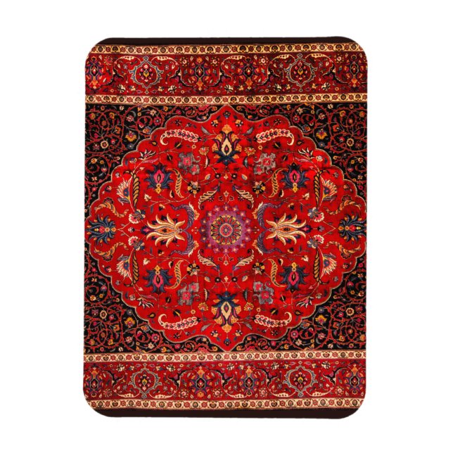 Imán Alfombra roja persa de Mashhad (Vertical)
