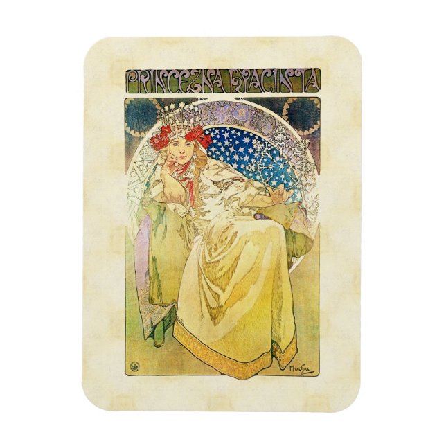 Imán Alfons Mucha 1911 Princezna Hyacinta (Vertical)
