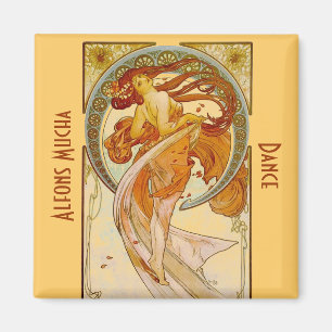 Imán Alfons Mucha Dance Vintage Print Magnet