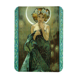 Imán Alfonso Mucha Clair De Lune Magnet