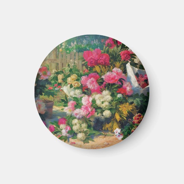 Imán Alfred Petit Flower Baskets y Flores en... (Frente)