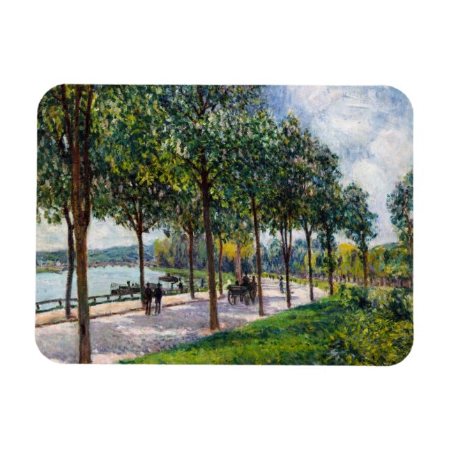 Imán Alfred Sisley - Allee de los castaños (Horizontal)