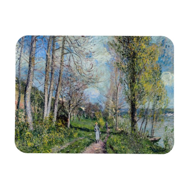Imán Alfred Sisley - Bancos del Sena en By (Horizontal)