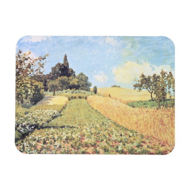 Imán Alfred Sisley | Campo de trigo (Horizontal)