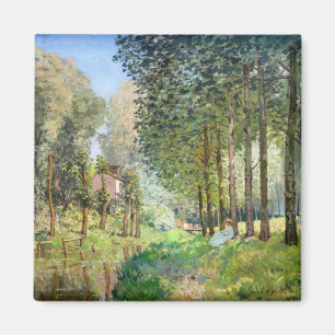 Imán Alfred Sisley - Descanso a lo largo del arroyo