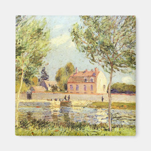 Imán Alfred Sisley Houses a orillas del Loing