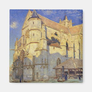 Imán Alfred Sisley Iglesia en Moret, clima helado