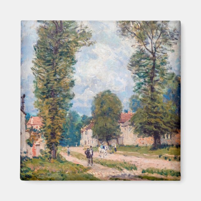 Imán Alfred Sisley - La carretera de Versalles (Frente)