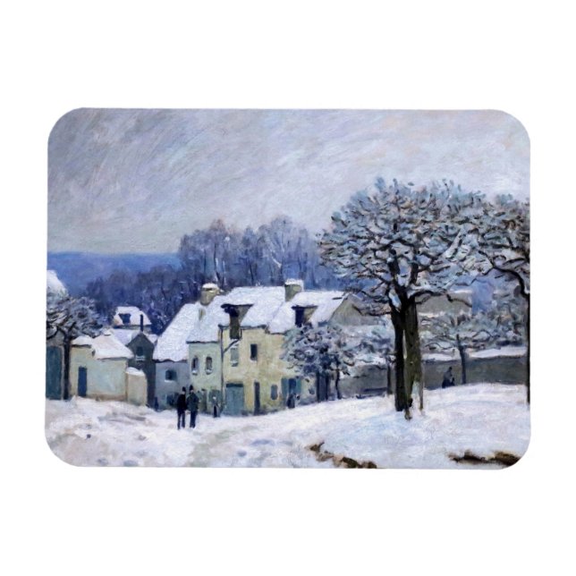 Imán Alfred Sisley - Place Chenil en Marly, efecto de n (Horizontal)