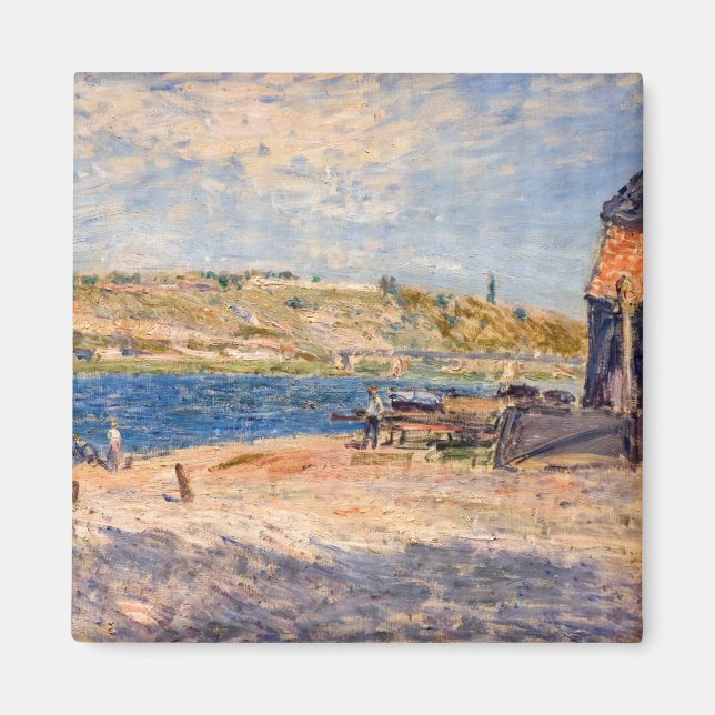 Imán Alfred Sisley - Riberas de Saint-Mammes (Frente)