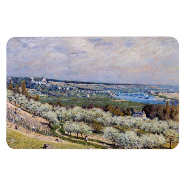 Imán Alfred Sisley - Terraza en Saint-Germain, primaver (Horizontal)