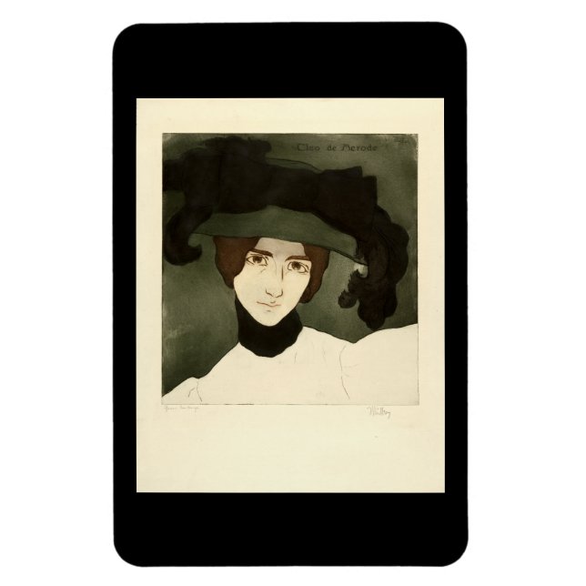 Imán Alfredo Müller, Portrait Cléo de Mérode 1900 Poste (Vertical)