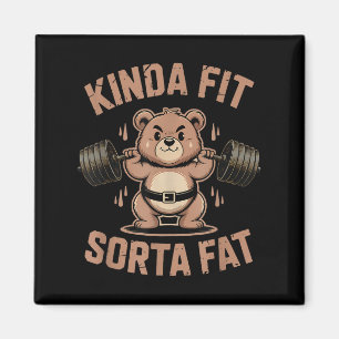 Imán Algo en forma algo gordo - Oso divertido levantand