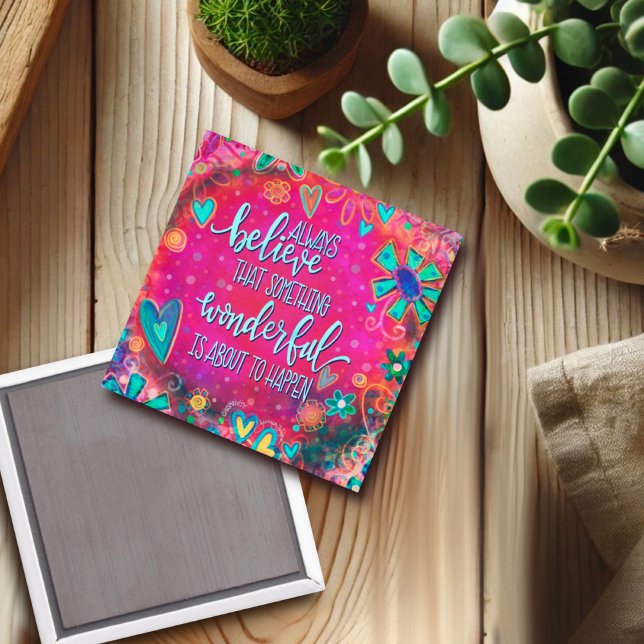 Imán Algo Maravilloso Corazón Rosa Inespirituosidad Flo (Subido por el creador)