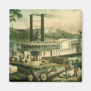 Imán Algodón en el Mississippi, 1870 del cargamento