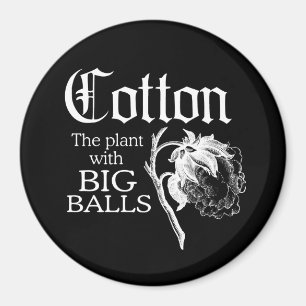 Imán ALGODÓN la PLANTA CON la camiseta GRANDE de las