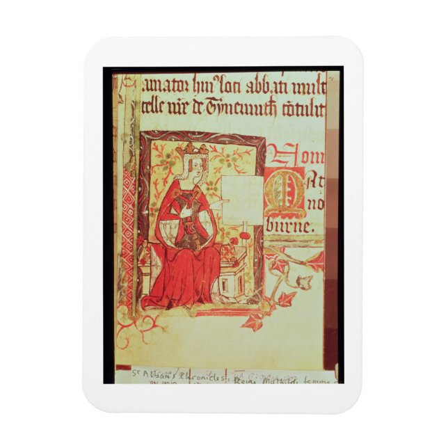 Imán Algodón Nero D VIII fol.7 Reina Matilda sosteniend (Vertical)