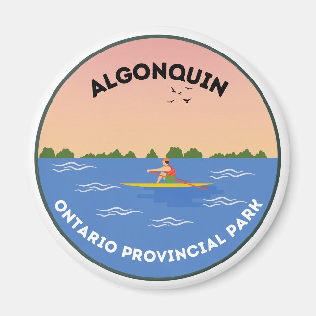 Imán Algonquin Ontario Parque Provincial Magnet (Frente)