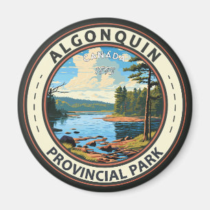 Imán Algonquin Parque Provincial Viaje Arte Vintage
