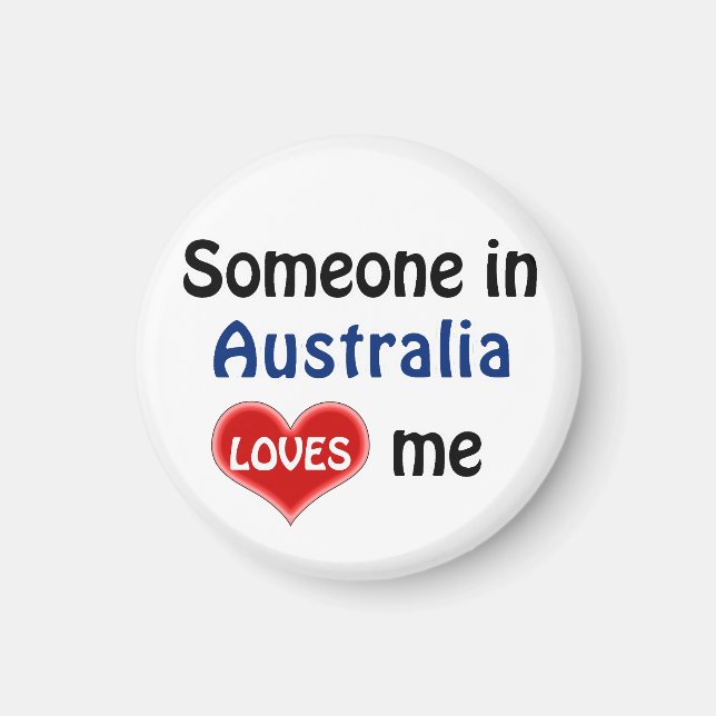 Imán Alguien en Australia me quiere (Frente)