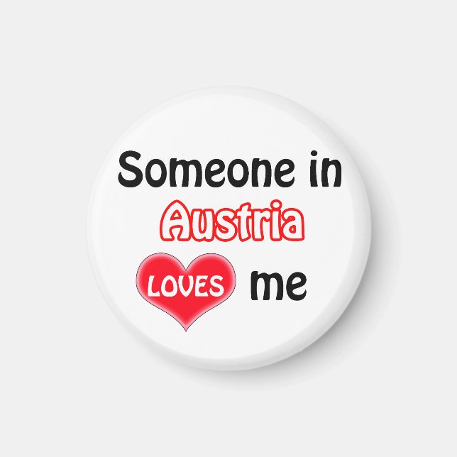 Imán Alguien en Austria me ama (Frente)