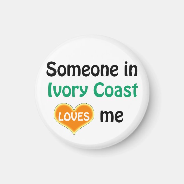 Imán Alguien en Costa de Marfil me ama (Frente)