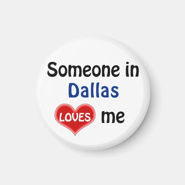Imán Alguien en Dallas me ama (Frente)