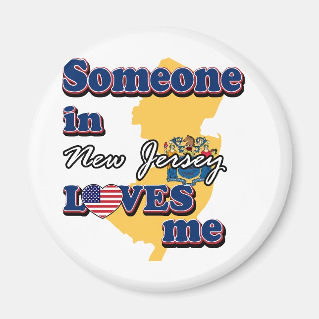 Imán Alguien en Nueva Jersey me ama (Frente)