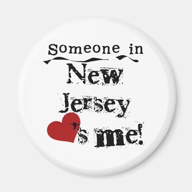 Imán Alguien En Nueva Jersey Me Ama (Frente)