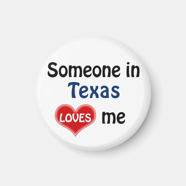 Imán Alguien en Texas me ama (Frente)