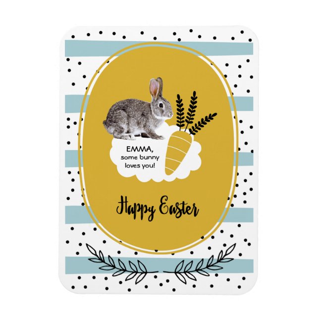Imán Algunos Bunny Te Aman. Magnates de regalo de Pascu (Vertical)