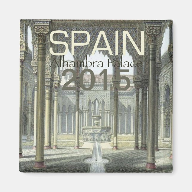 Imán Alhambra Palace España Fridge Magnet Año de Cambio (Frente)