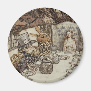 Imán Alice Birthday Uncumpleaños Rabbit Hatter Fiesta