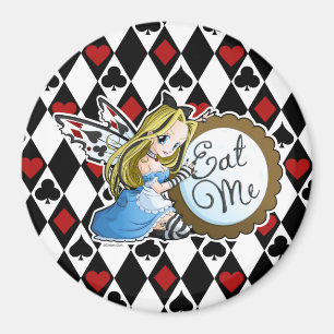 Imán Alice Fairy Me Comer Anime Round Magnet