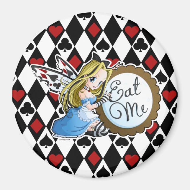 Imán Alice Fairy Me Comer Anime Round Magnet (Frente)