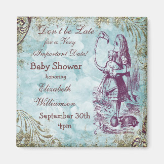 Imán Alice & Flamingo Salven La Fecha Baby Shower